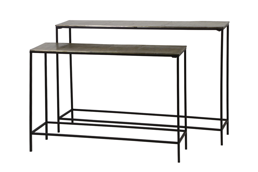 Light & Living side HARTSVILLE - 119x25x80.5cm - brons - Set van 2