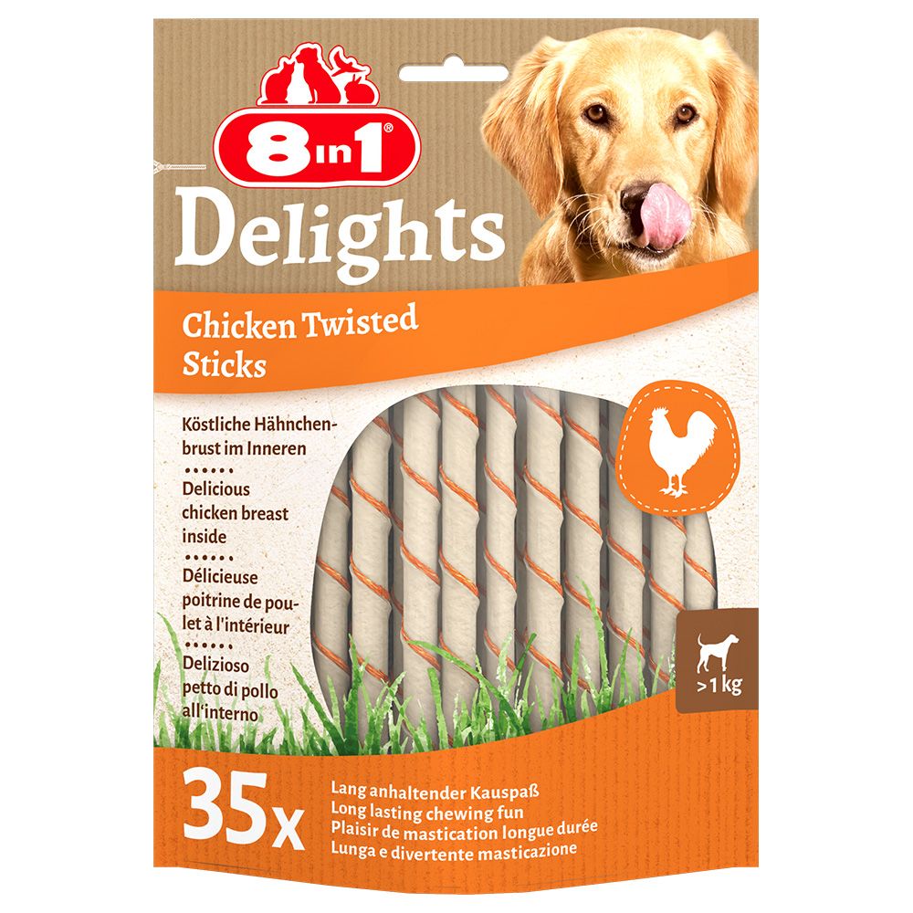 8in1 Delights Twisted Sticks for Small Dogs - Chicken
