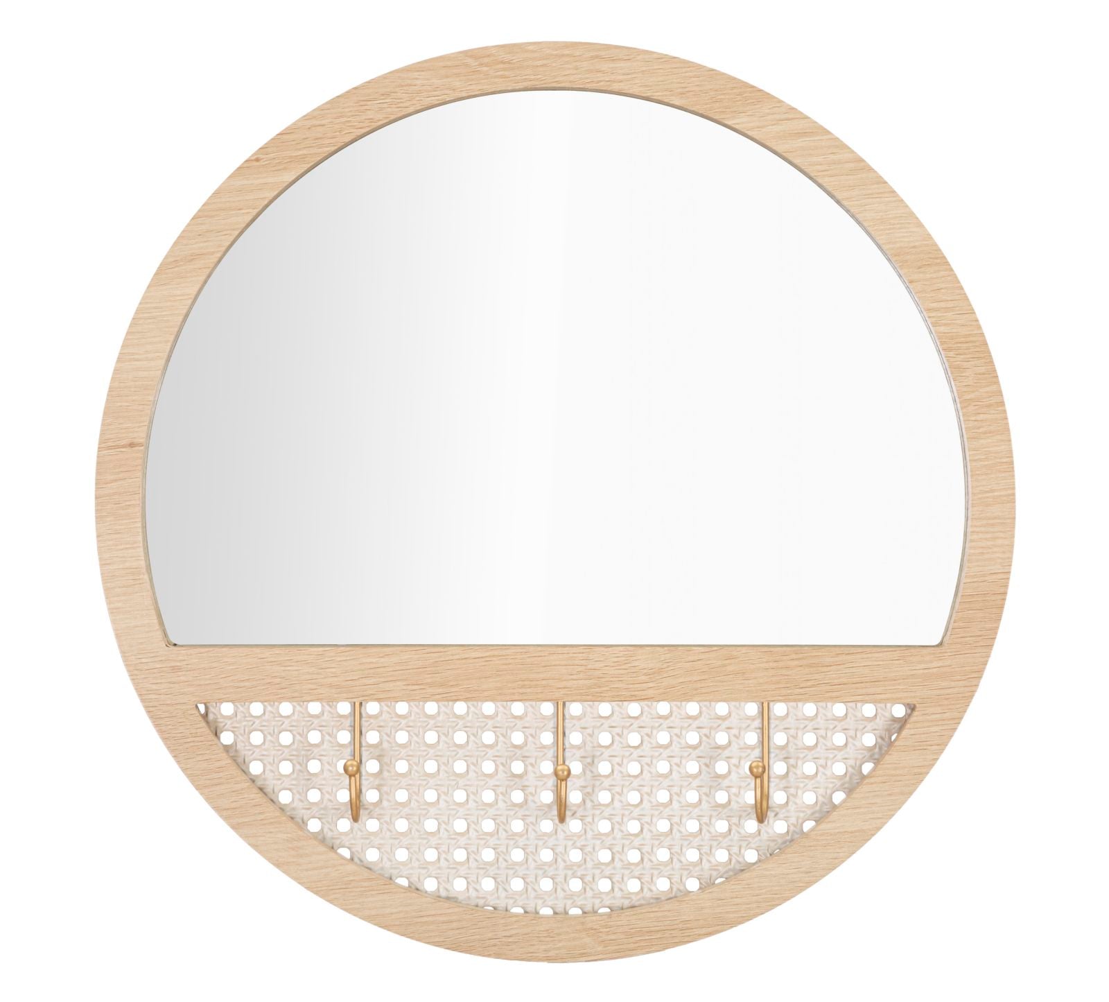 Mauro Ferretti Fuji Ronde wandspiegel in bruin hout