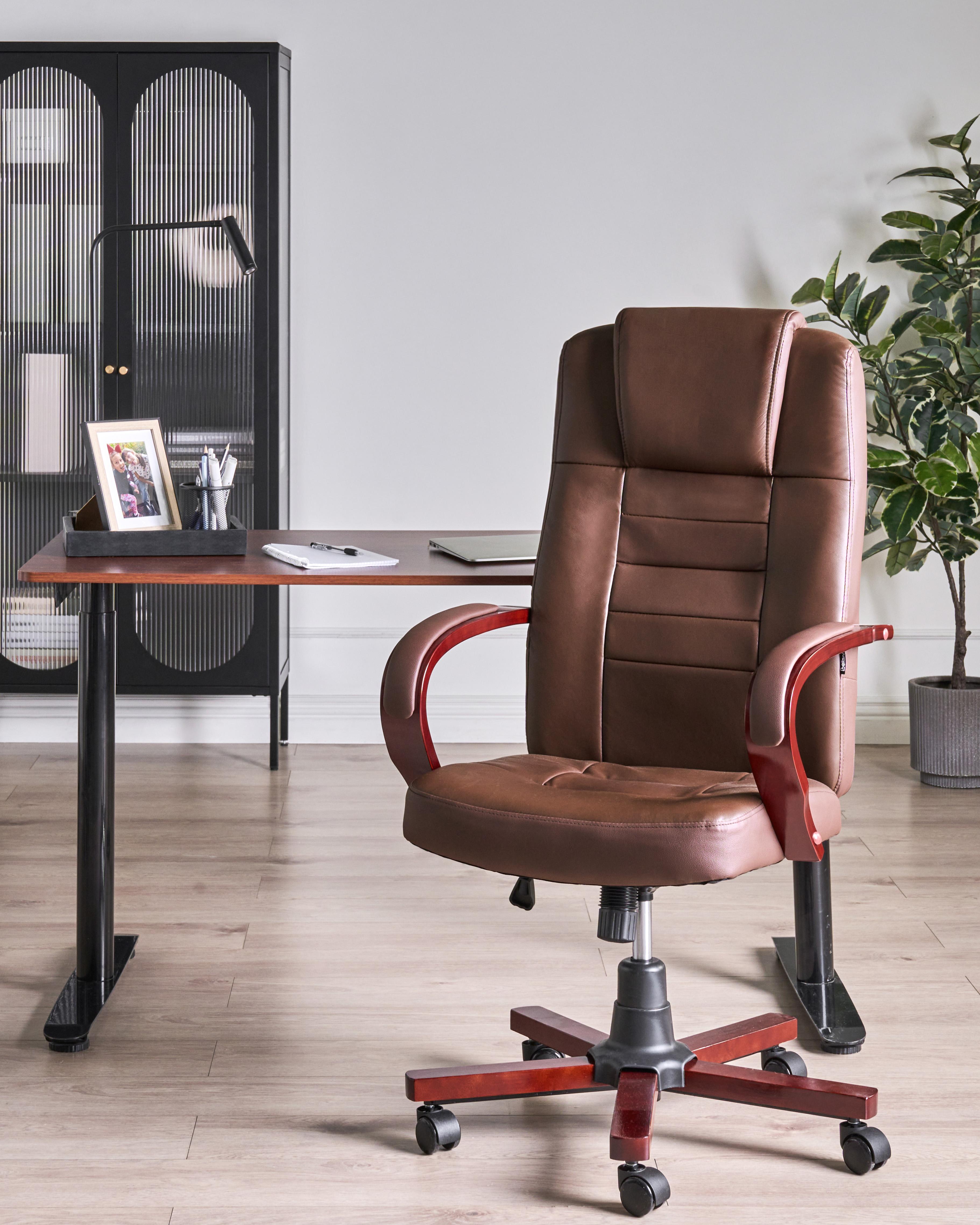 Massage Chair DIAMOND with Heating Leather Dark Brown