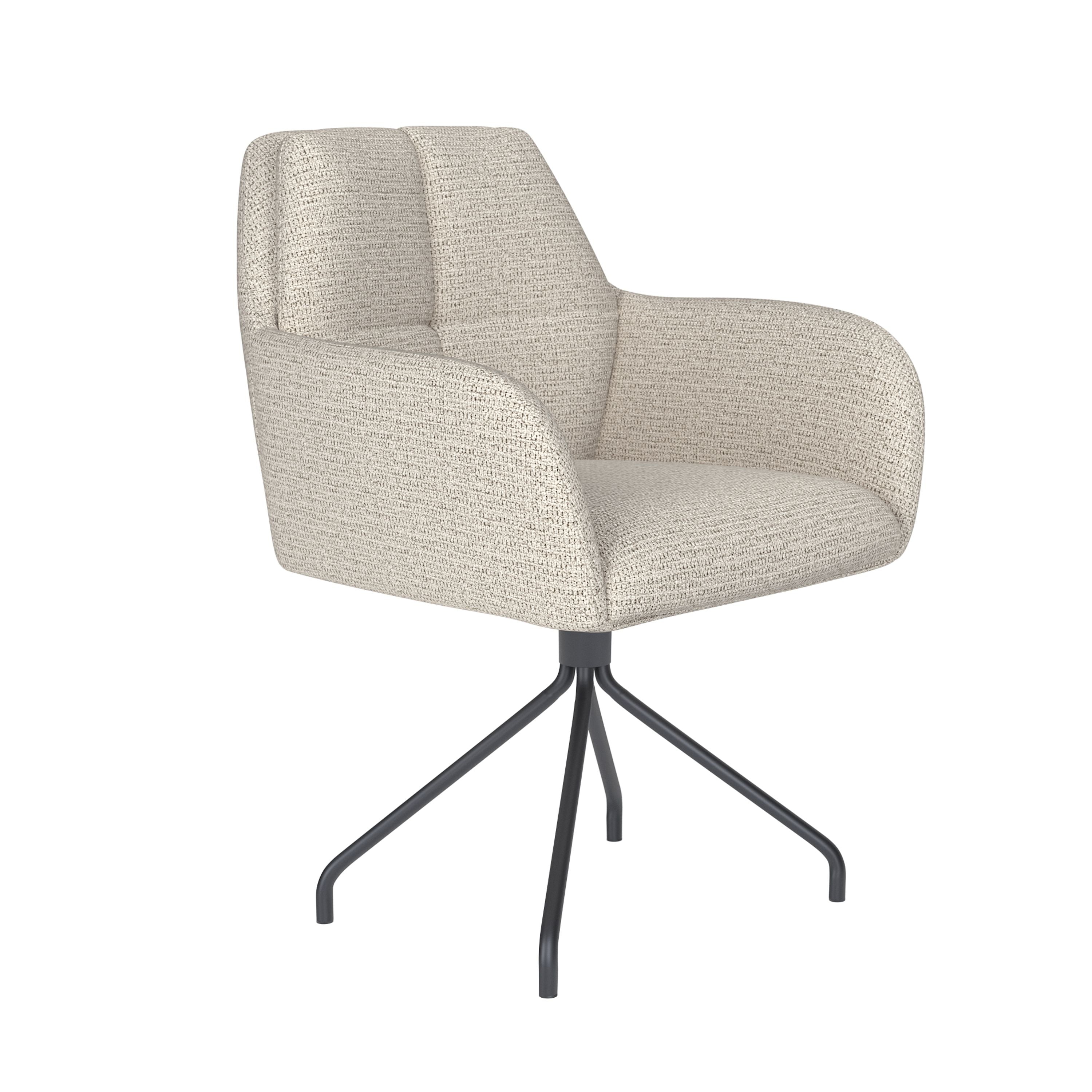 Housecraft Living Pete Eetkamerstoel Draaibaar Metaal Spider Off-White - Beige