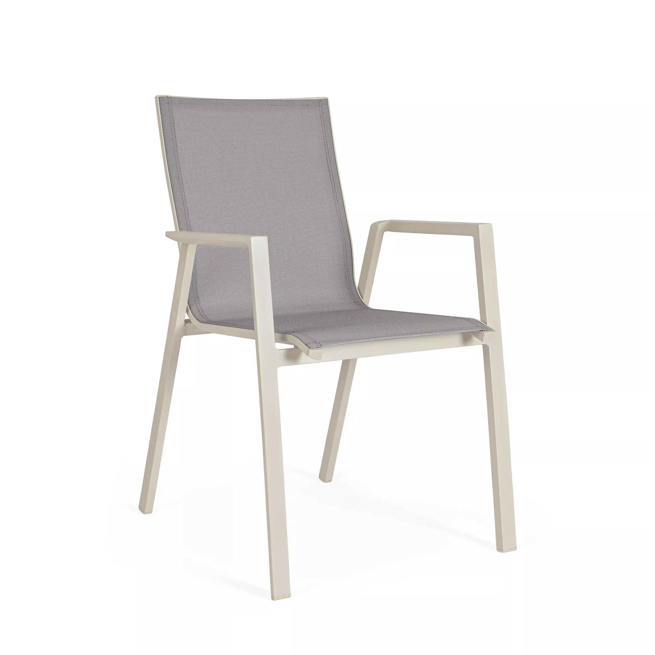 Bolzano Kastor Krzesło ogrodowe 56x61,5 kremowe aluminiowe