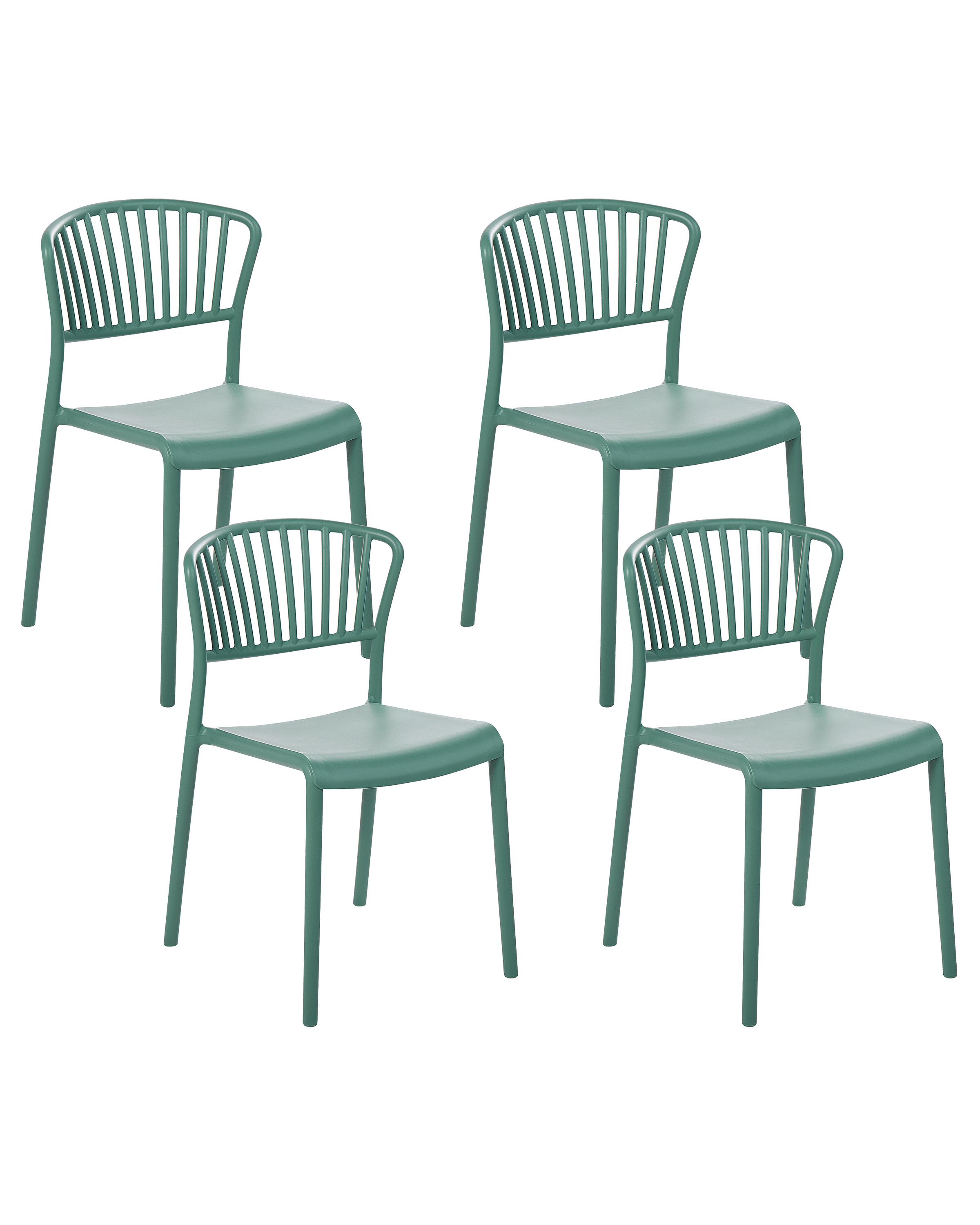 Set of 4 Garden Chairs GELA Mint Green