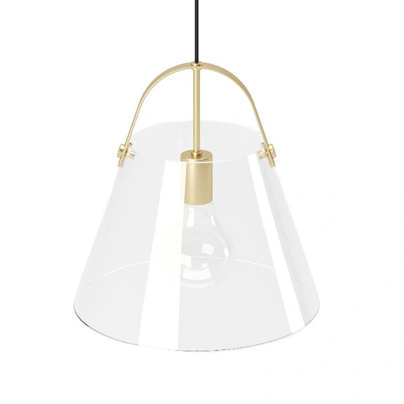 Hängeleuchte »LYNN«, BxHxT: 22 x 25 x 22 cm, goldfarben/transparent