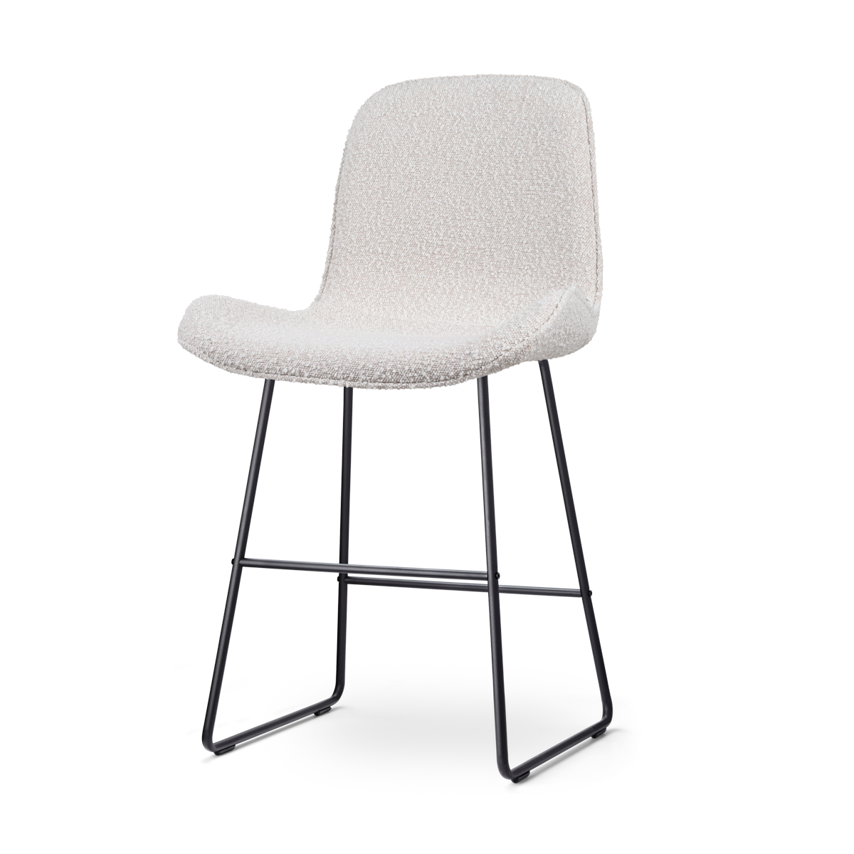 Nolon Nino-Fé Barkruk Bouclé Beige - Zwart Onderstel - 65 cm