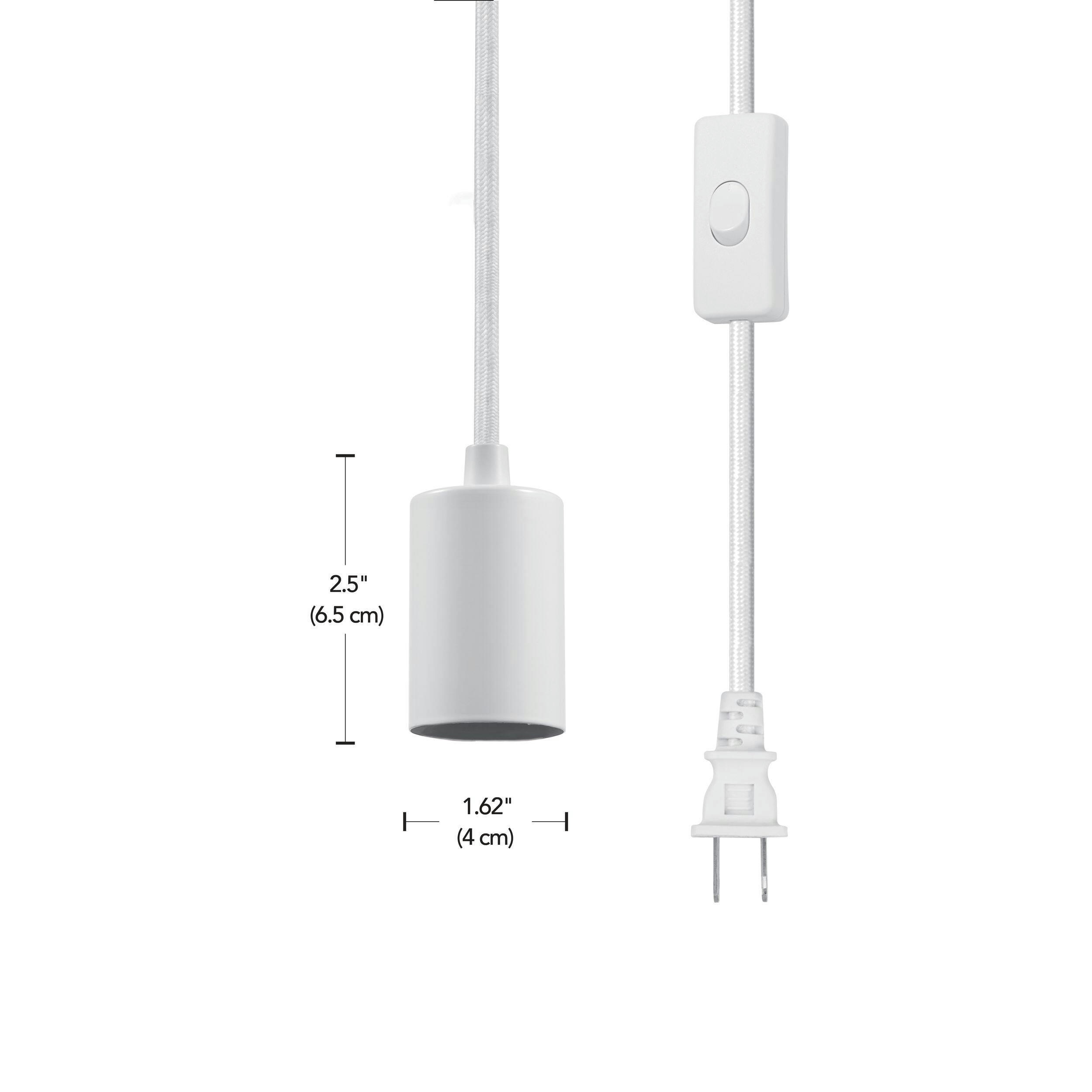 For Living Plug-in Pendant Light, White