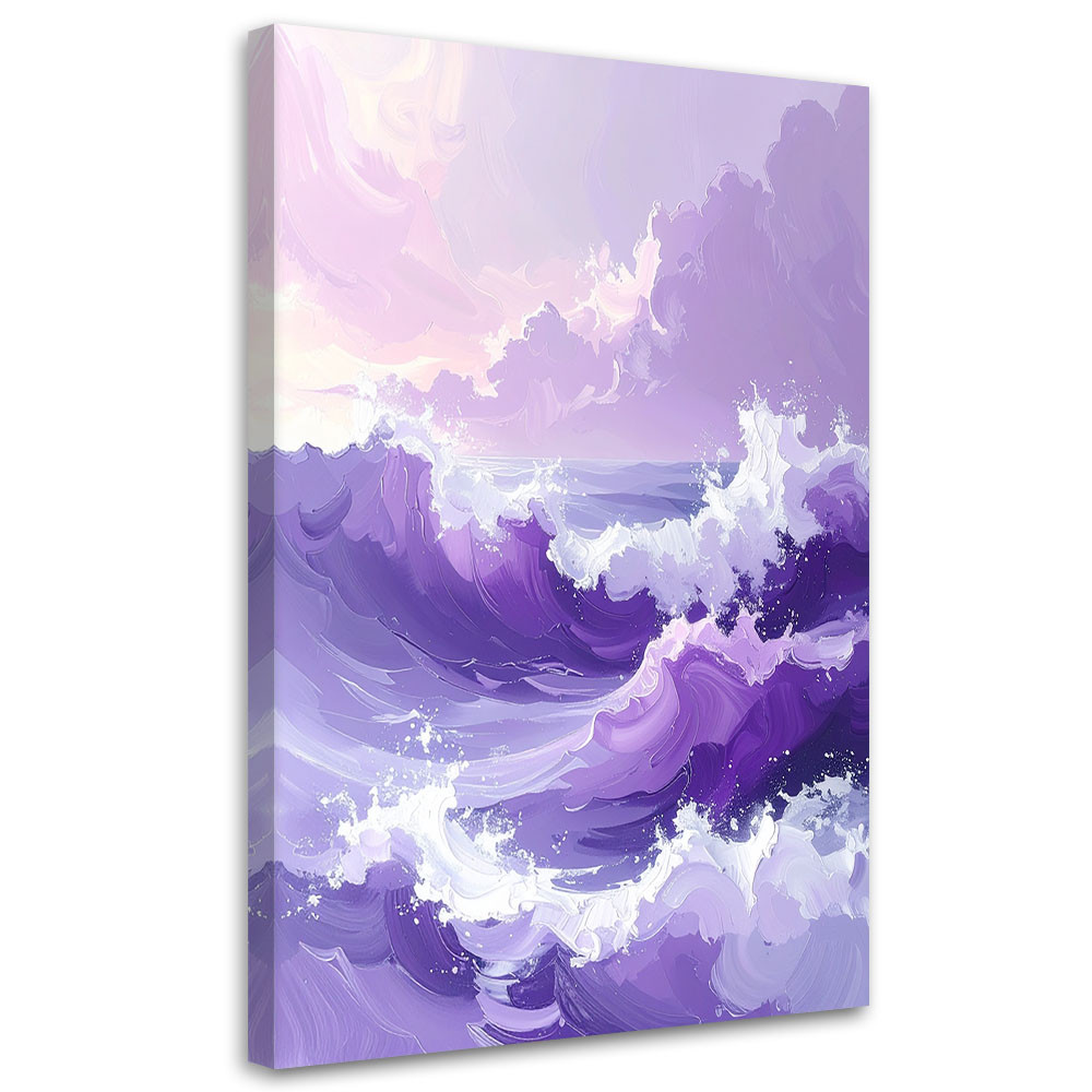 Obraz do salonu sypialni biura, Morze Fale Pastelowy Krajobraz 20x30