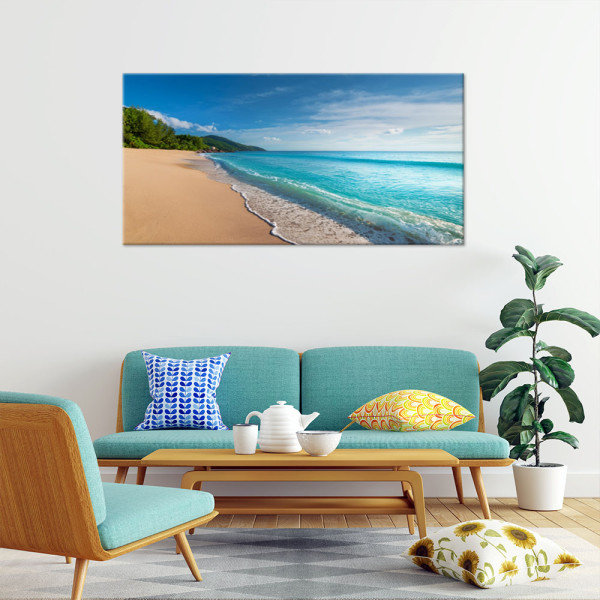 Feeby Obraz na płótnie, Tropikalna plaża Morze Pejzaż 80x40