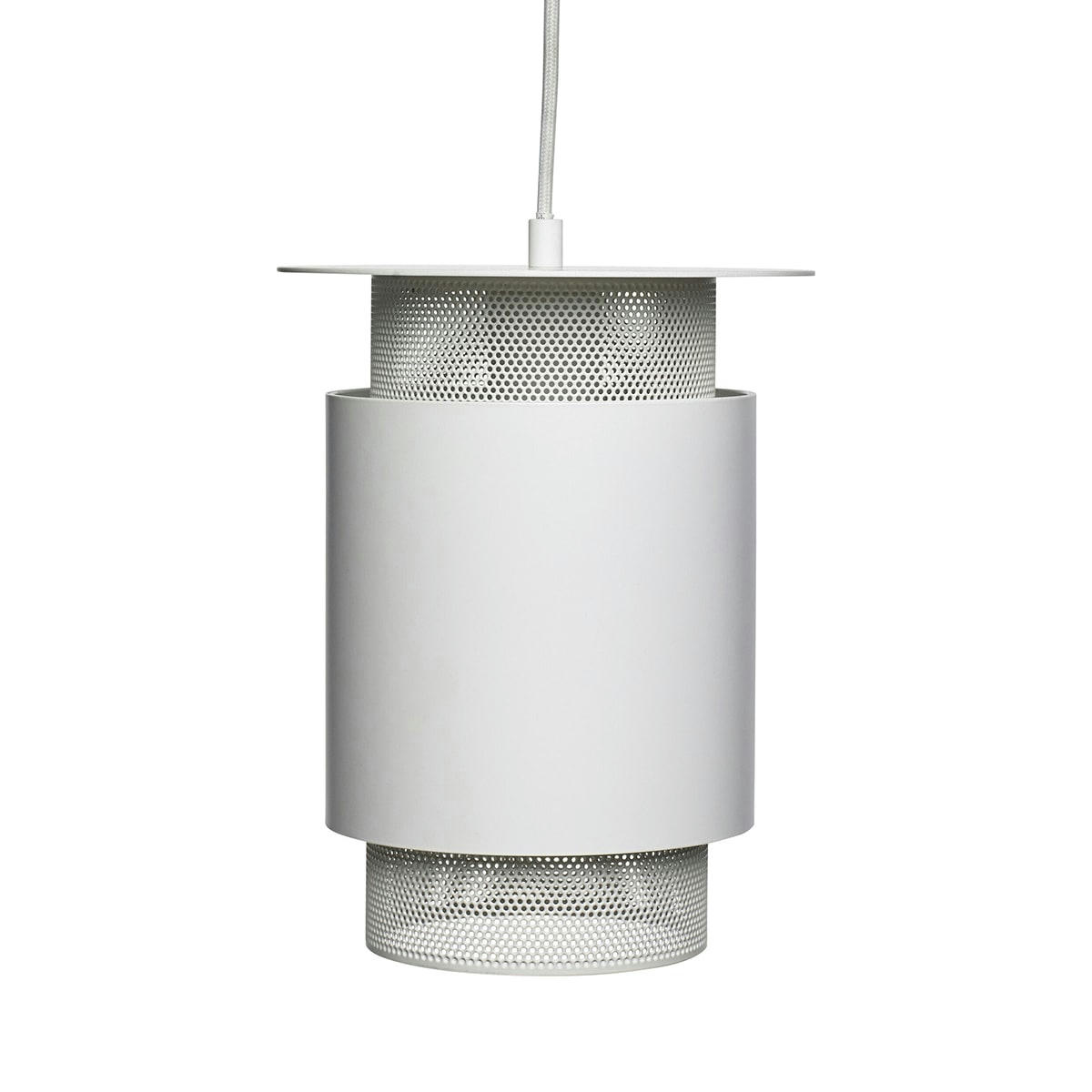 EDGE - Lampe en métal et maille blanc