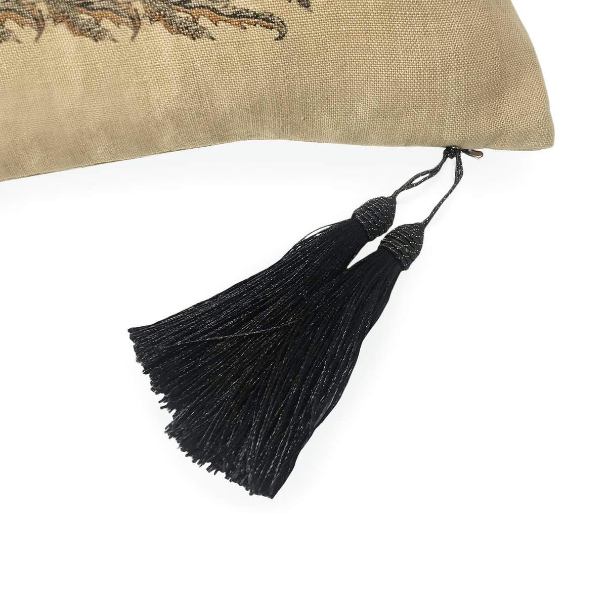 CALIFORNIE 1960 - - CALIFORNIA 1960  Coussin en lin pur lavé  Harris Chameau 50x70