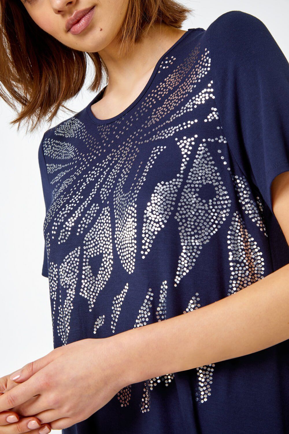 Roman Metallic Animal Print T-Shirt