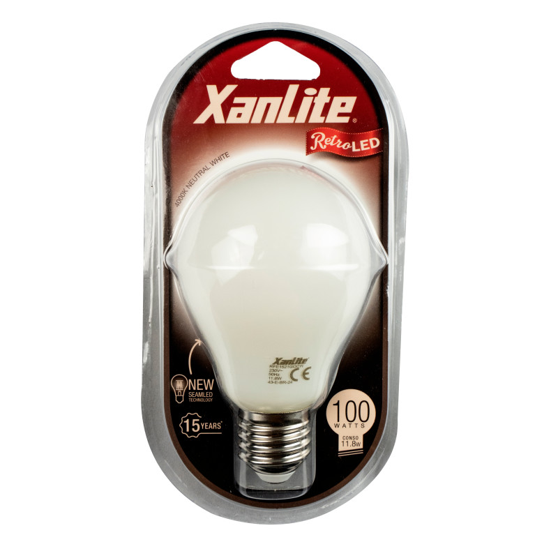 Ampoule à filament LED E27 blanc neutre 11,8 W 1521 lm XANLITE