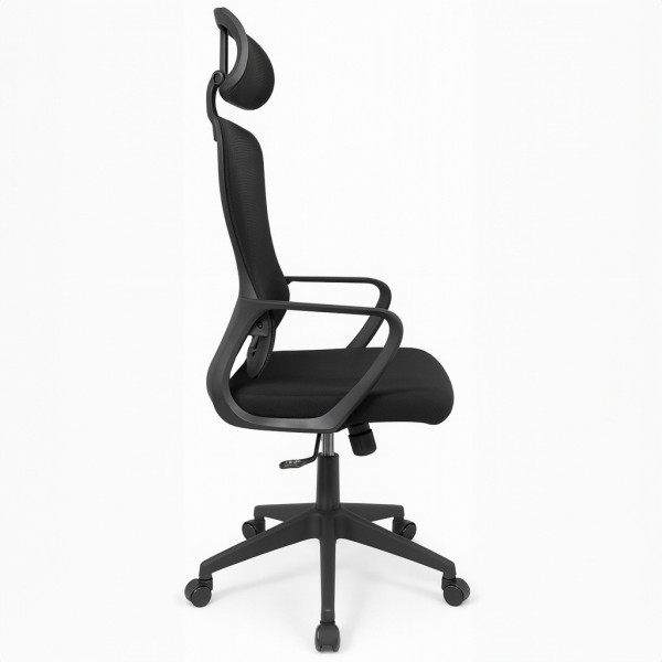 Krzesło biurowe regulowany obrotowy fotel biurowy ergonomiczny KB108 czarny