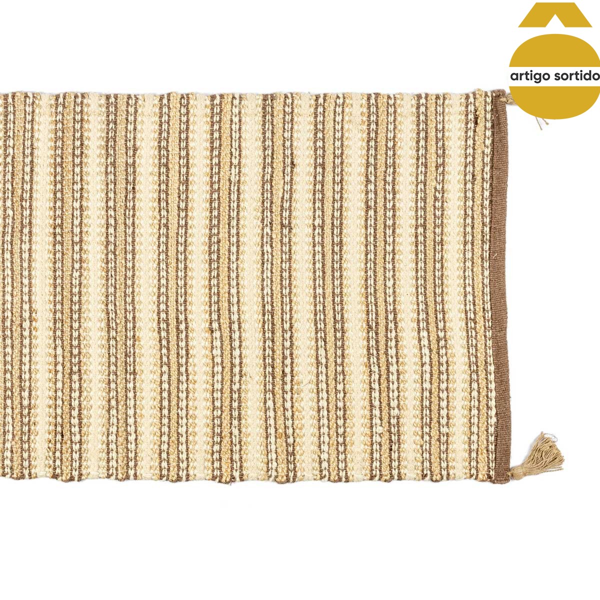 Passadeira em juta e algodão 60x150cm