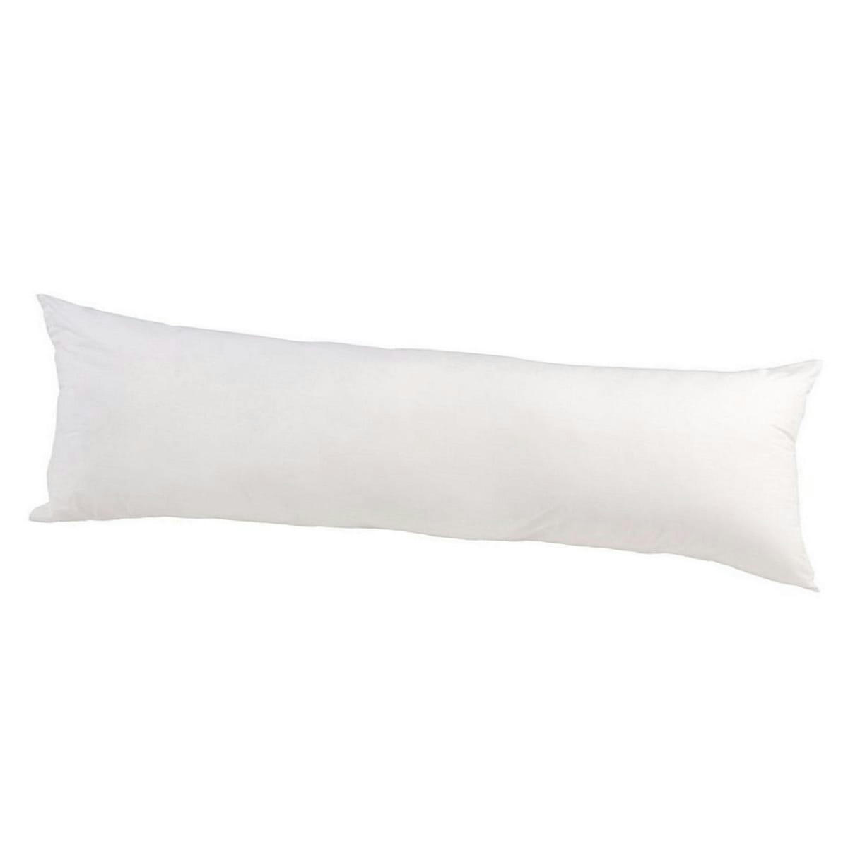 PREMIUM - Traversin plat naturel moelleux en plumes et duvet 180 cm
