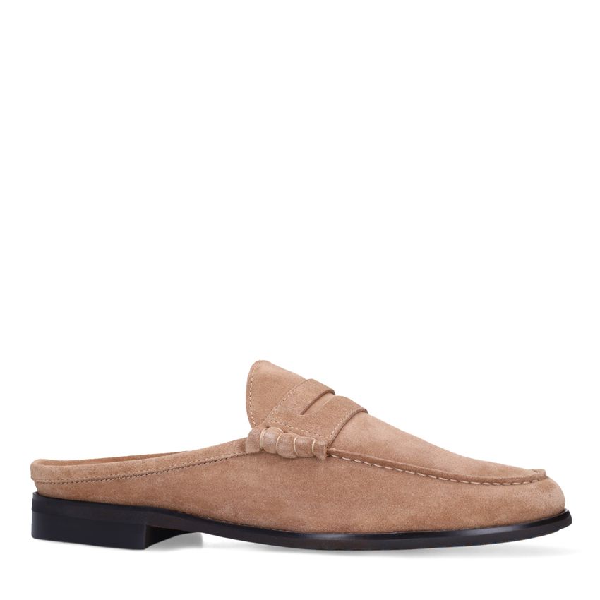 Manfield Taupe suède loafers
