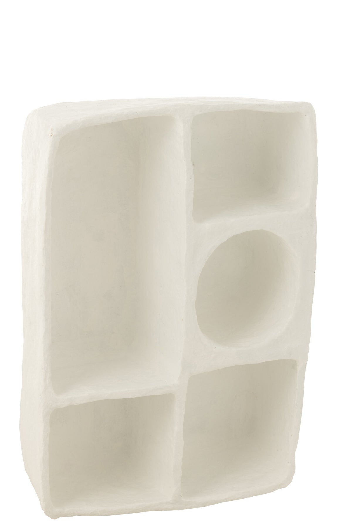 J-Line wandrek Flint - papier maché - wit - large