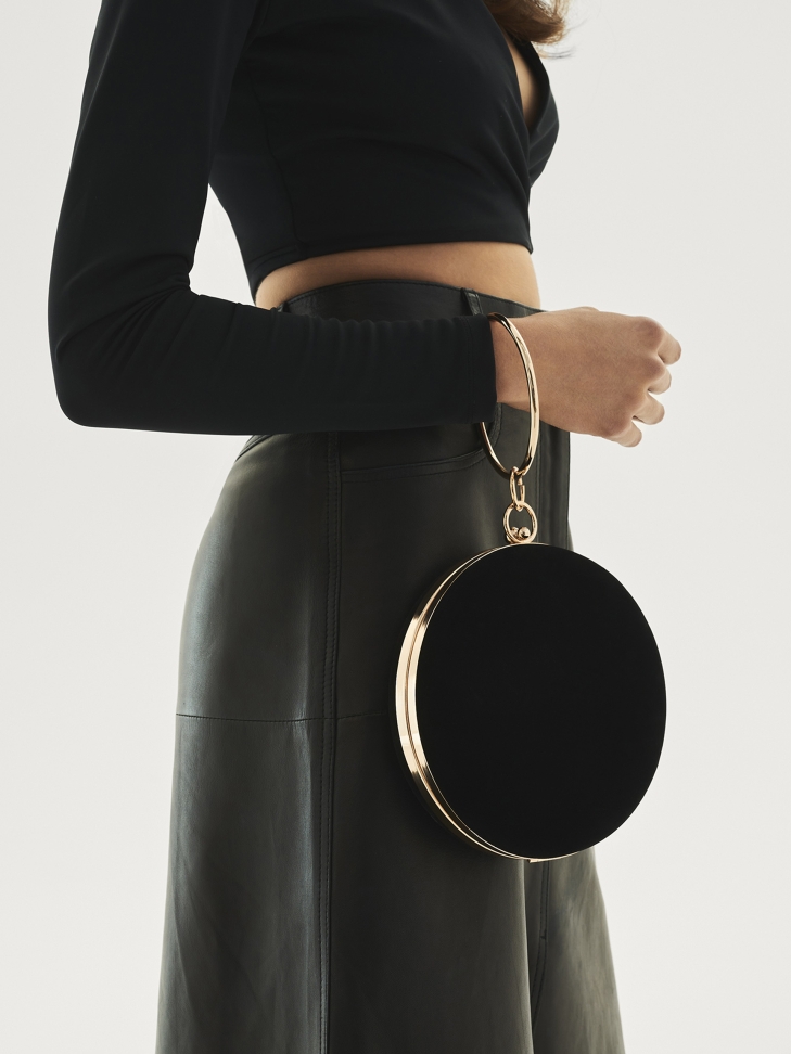 Ladies’ black clutch bag