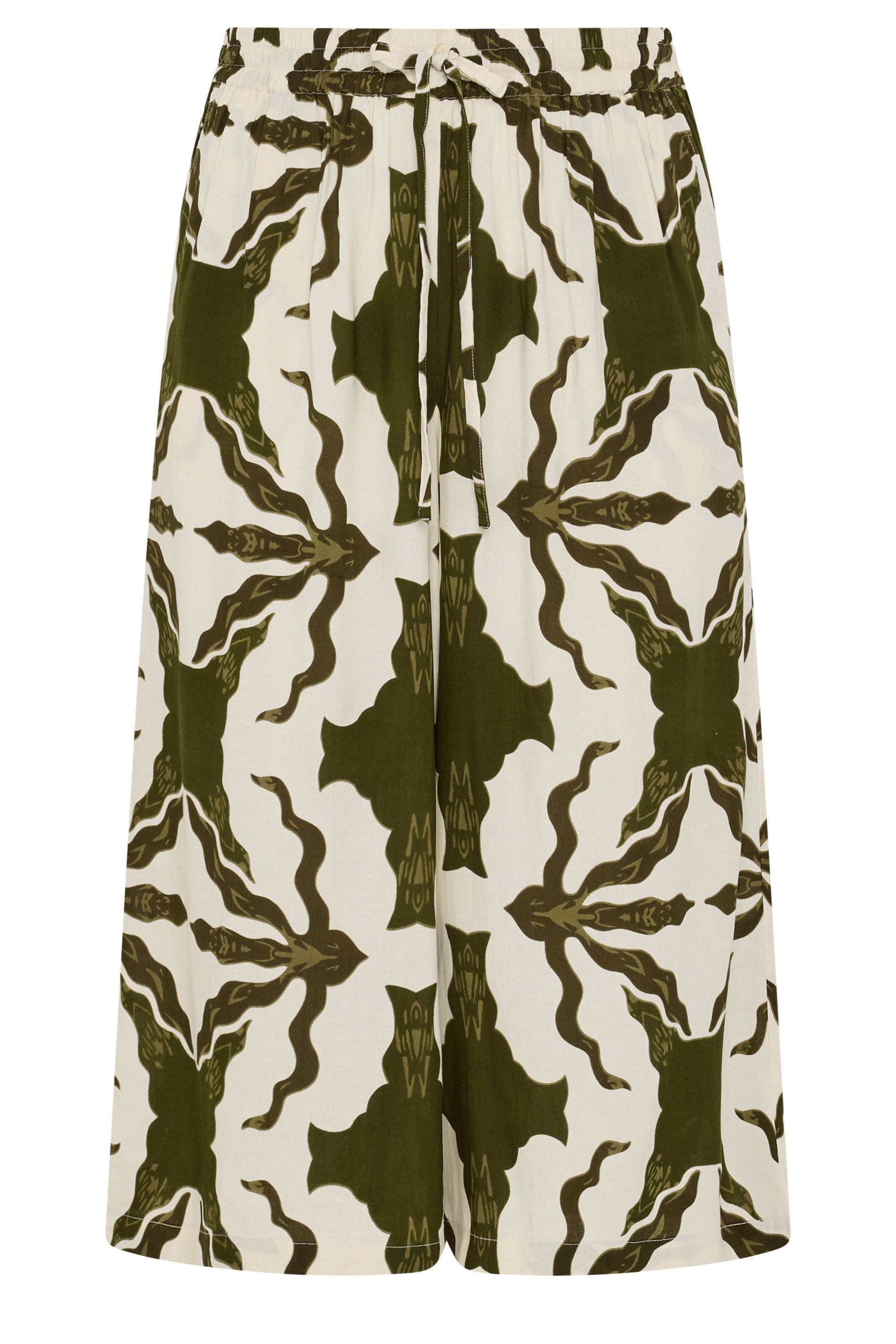 Yours Tile Print Wide Leg Culottes
