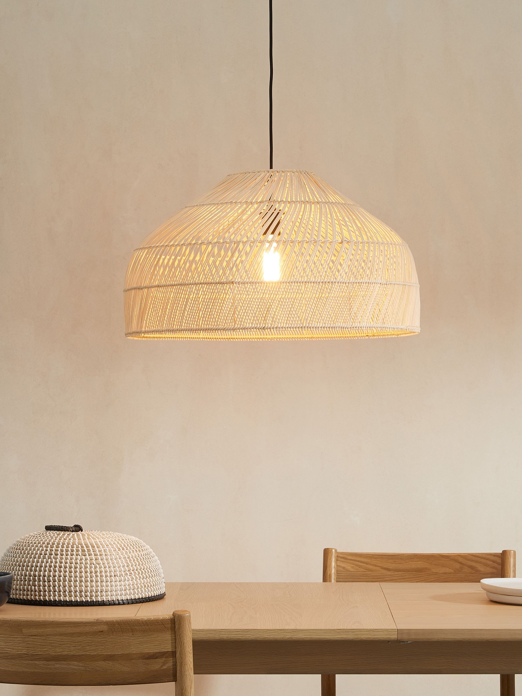 Java Large Lamp Shade in Natural Rattan