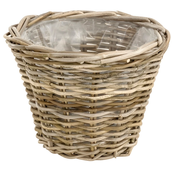 Korb, Ø: 29 cm, konische Form, aus Rattan