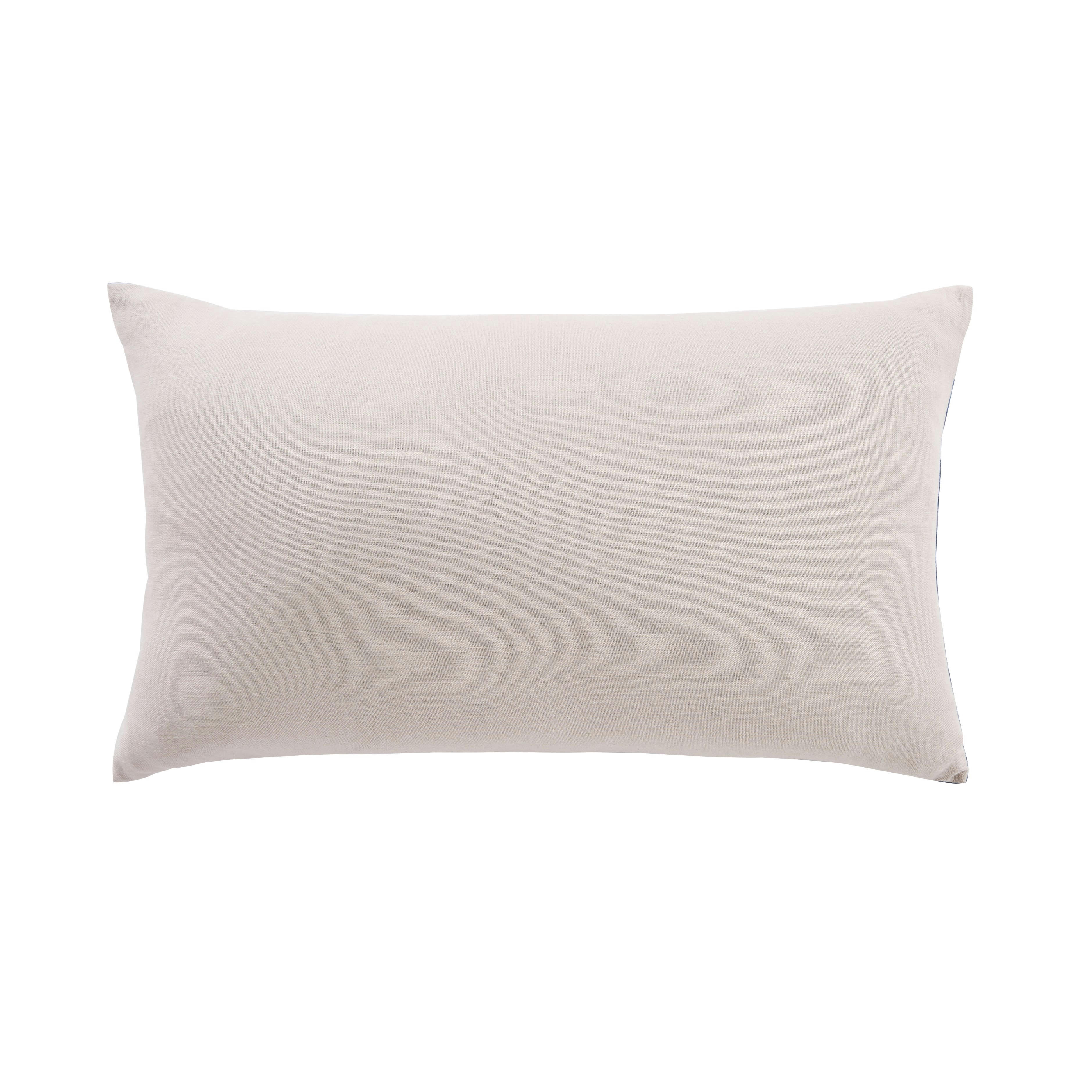 - Coussin en velours bleu indigo 30x50