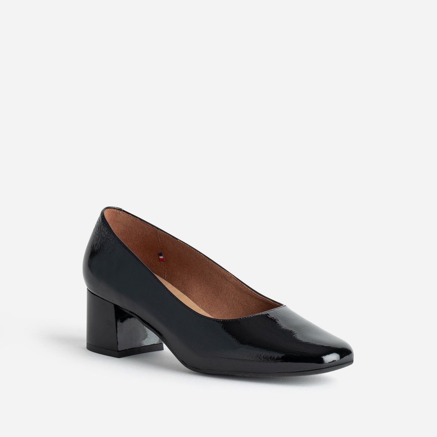Escarpin ERAM FLEX noir cuir verni