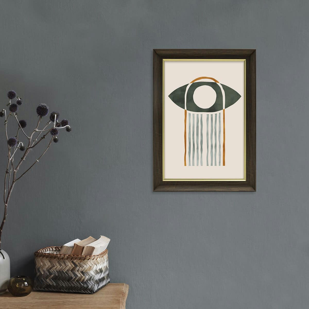 LUNA - Cadre photo ébène et doré 20x30 cm/A4 résine recyclée