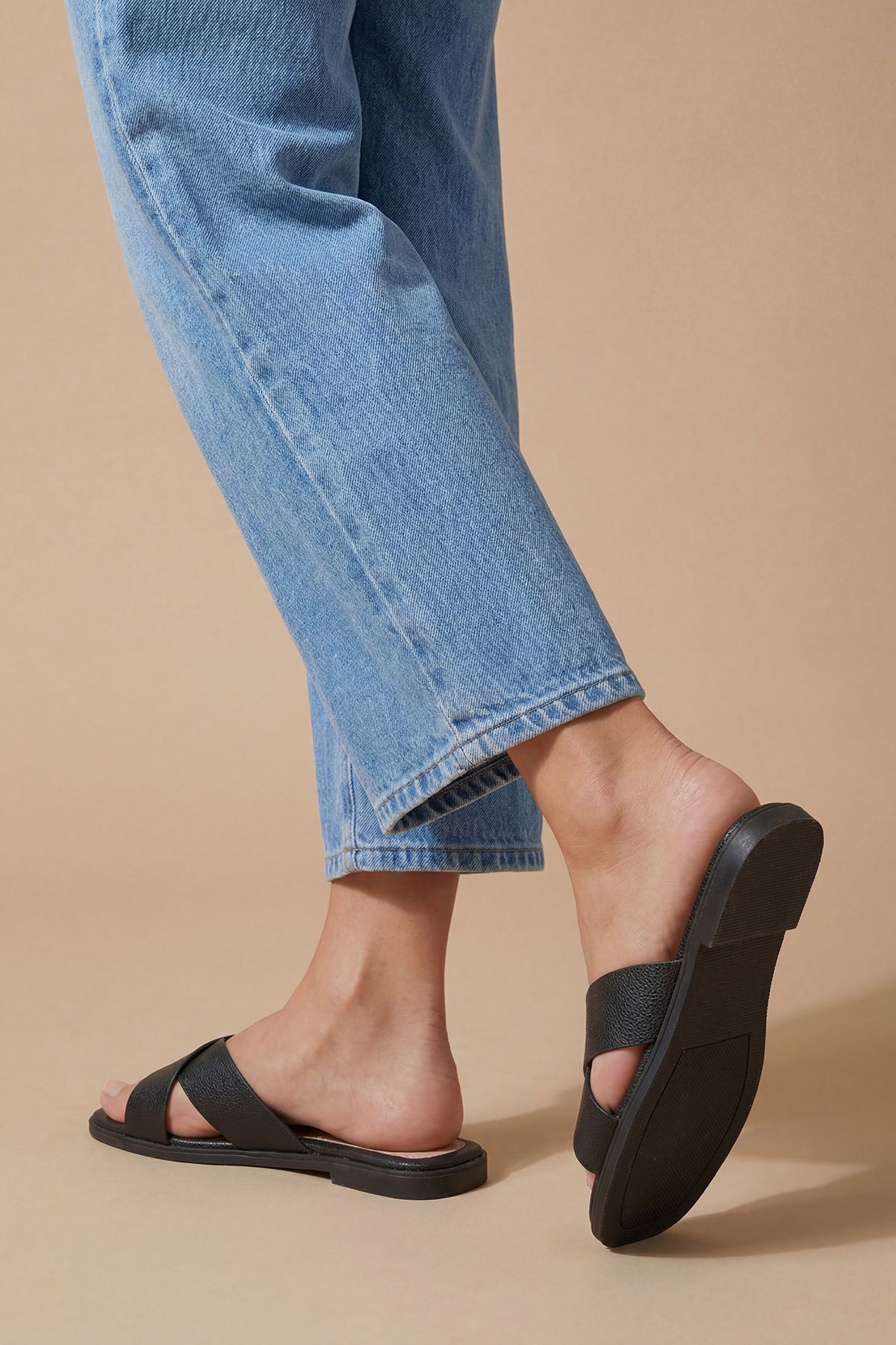 Dorothy Perkins Carlotta Faux Leather Comfort Flat Sliders