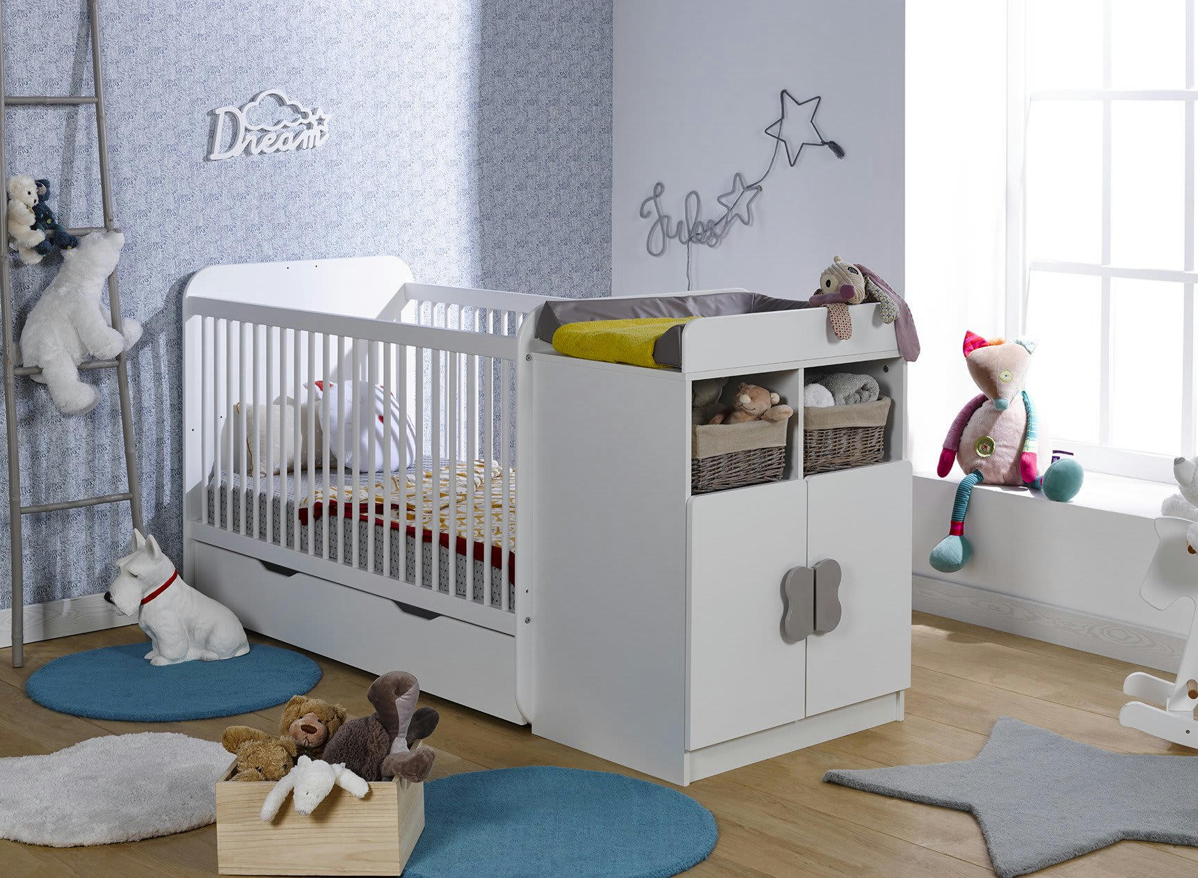 HYDRO - Lit bébé combiné Blanc