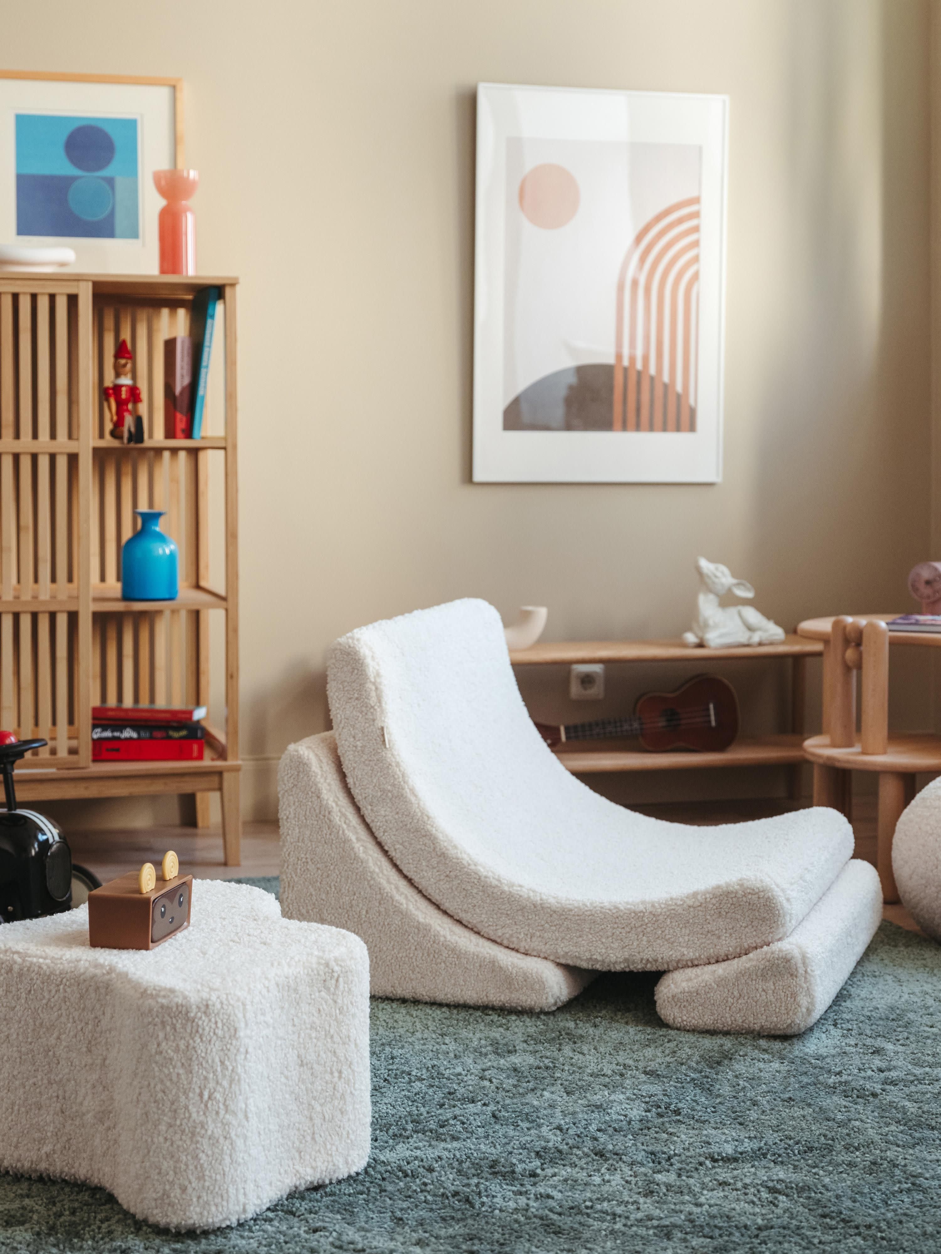 Handgefertigter Kinder-Sessel Moon aus Teddy