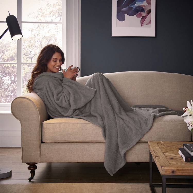 Silentnight Snugsie Wearable Blanket with Sleeves - Grey