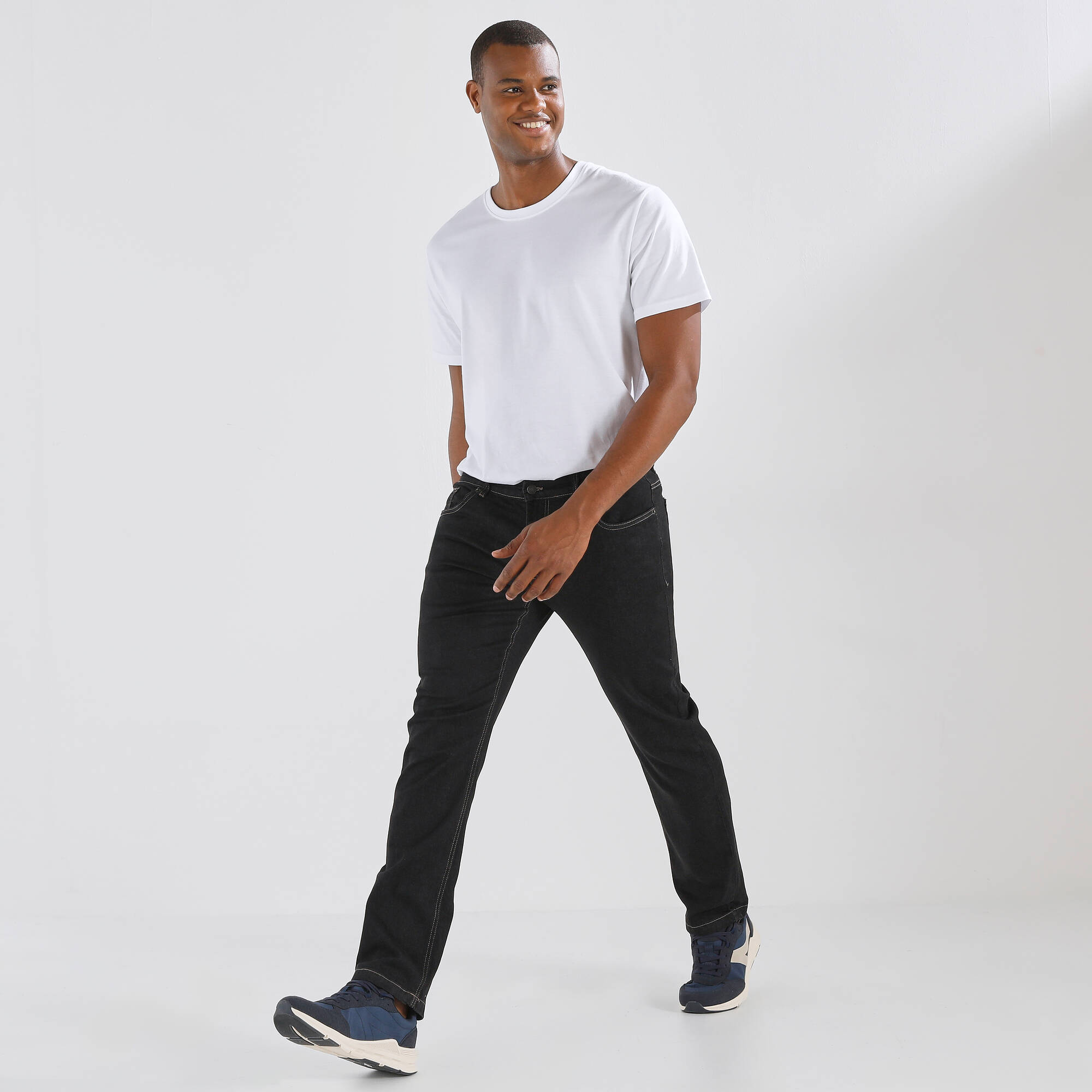 Jean droit basique coton stretch - L28