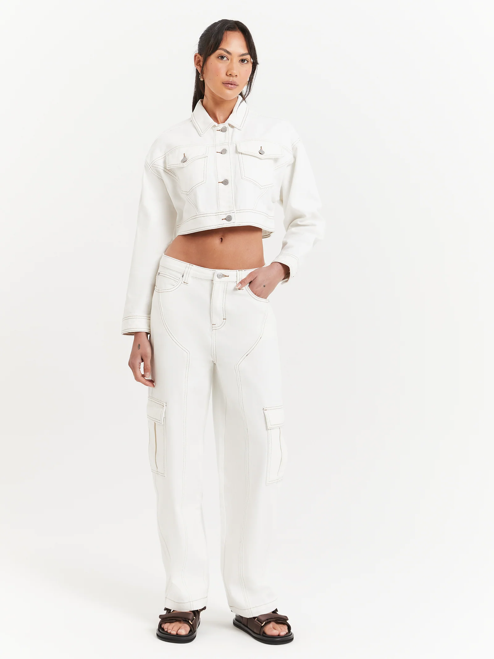 Carrie Cropped Trucker
