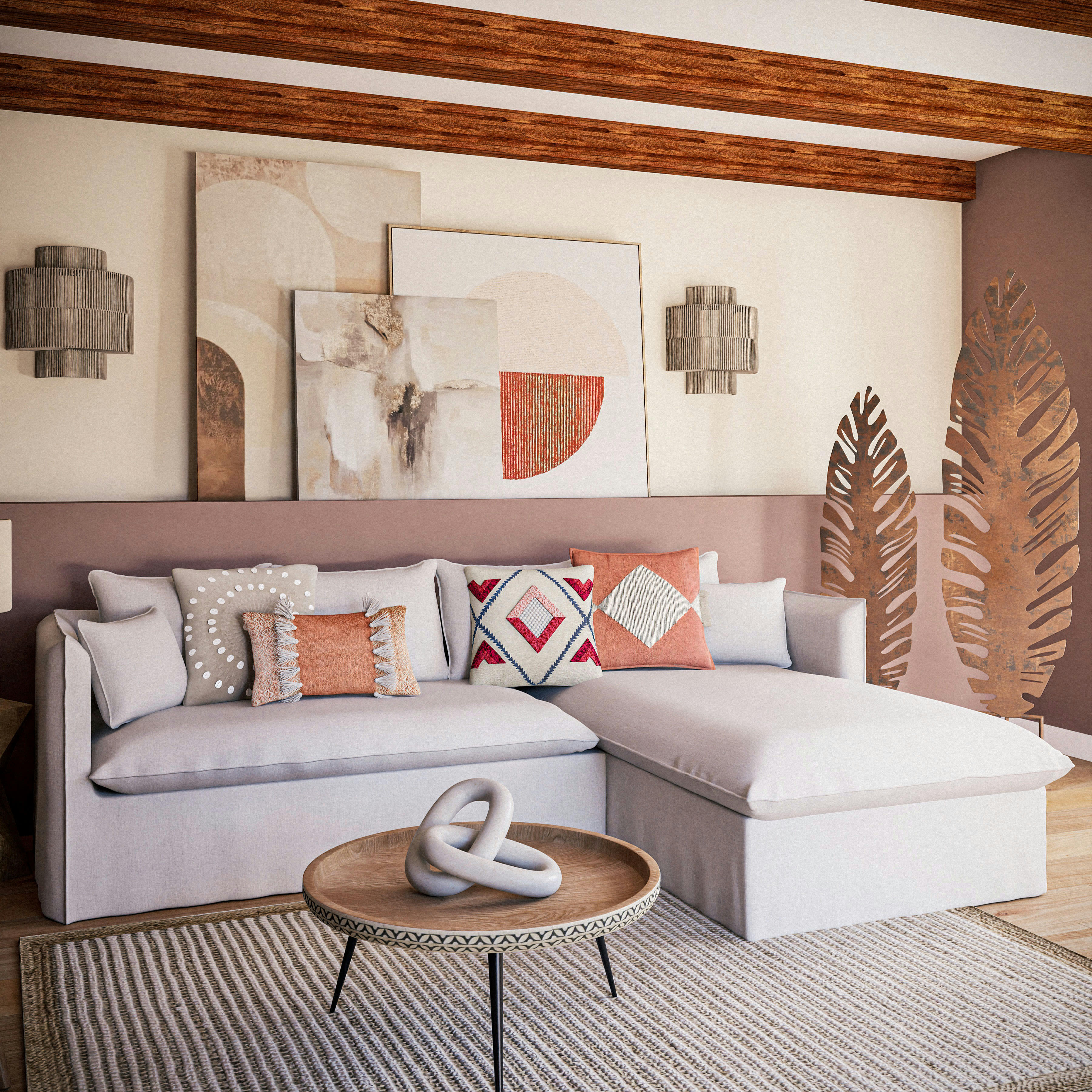 EPHISE - Toile imprimée et peinte 75x75