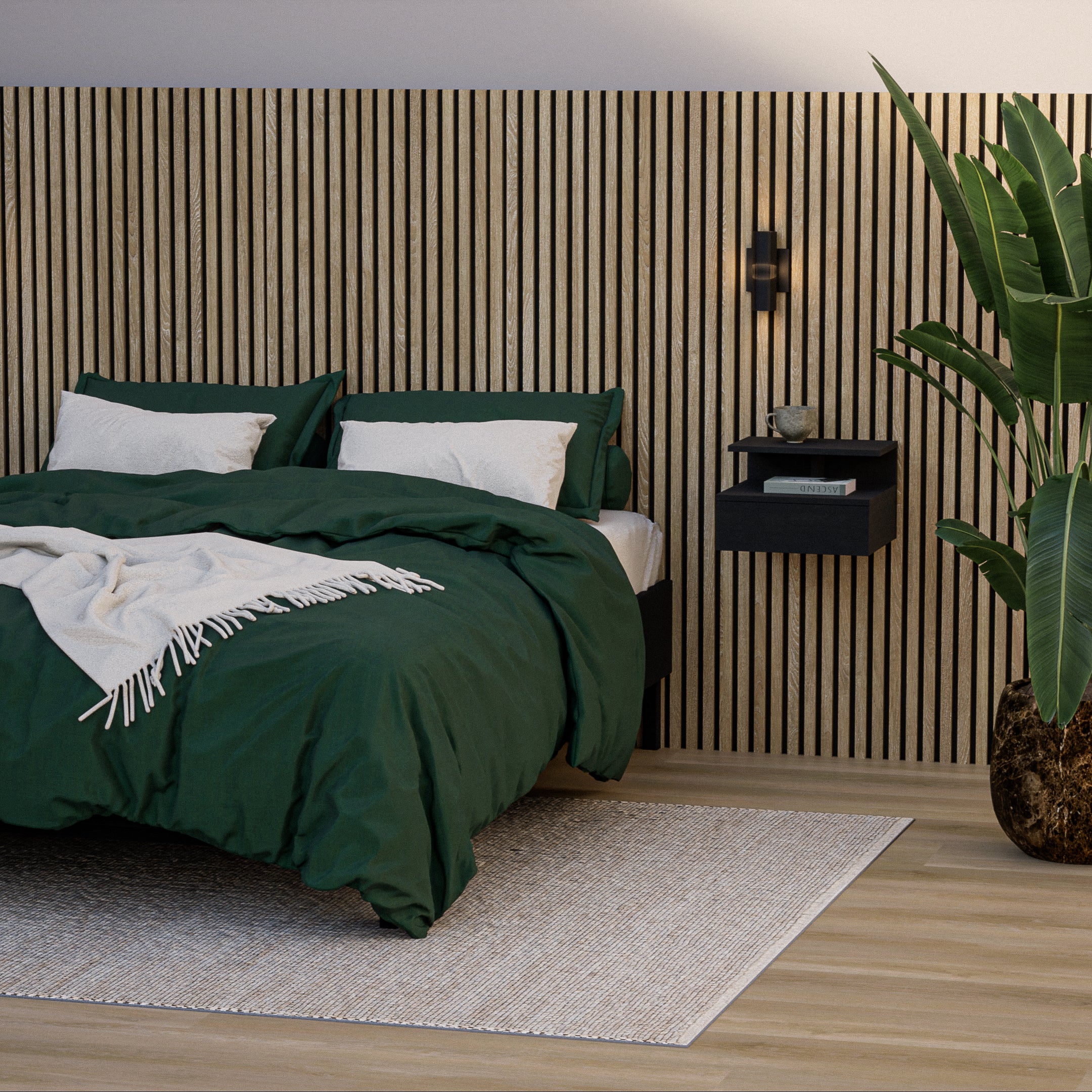 by fonQ basic Zoey Nachtkastje met bovenplank - Zwart