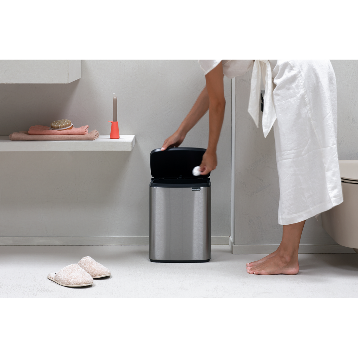 Brabantia Bo Afvalemmer, 7 liter - Matt Steel Fingerprint Proof