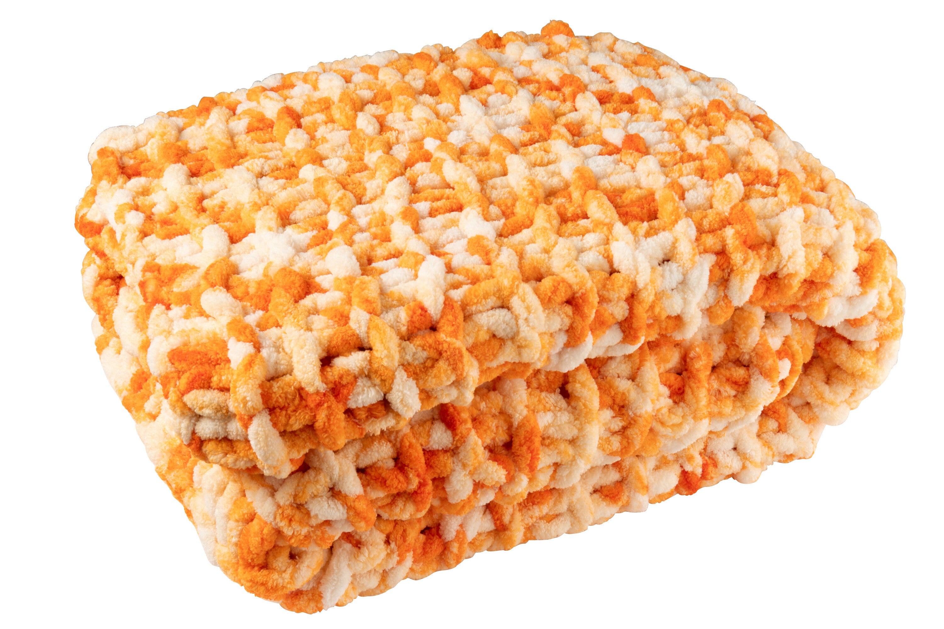 J-Line deken Gebreid - polyresin - roze wit