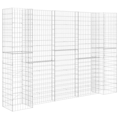 NNEVL H-Shaped Gabion Planter Steel Wire 260x40x200 cm