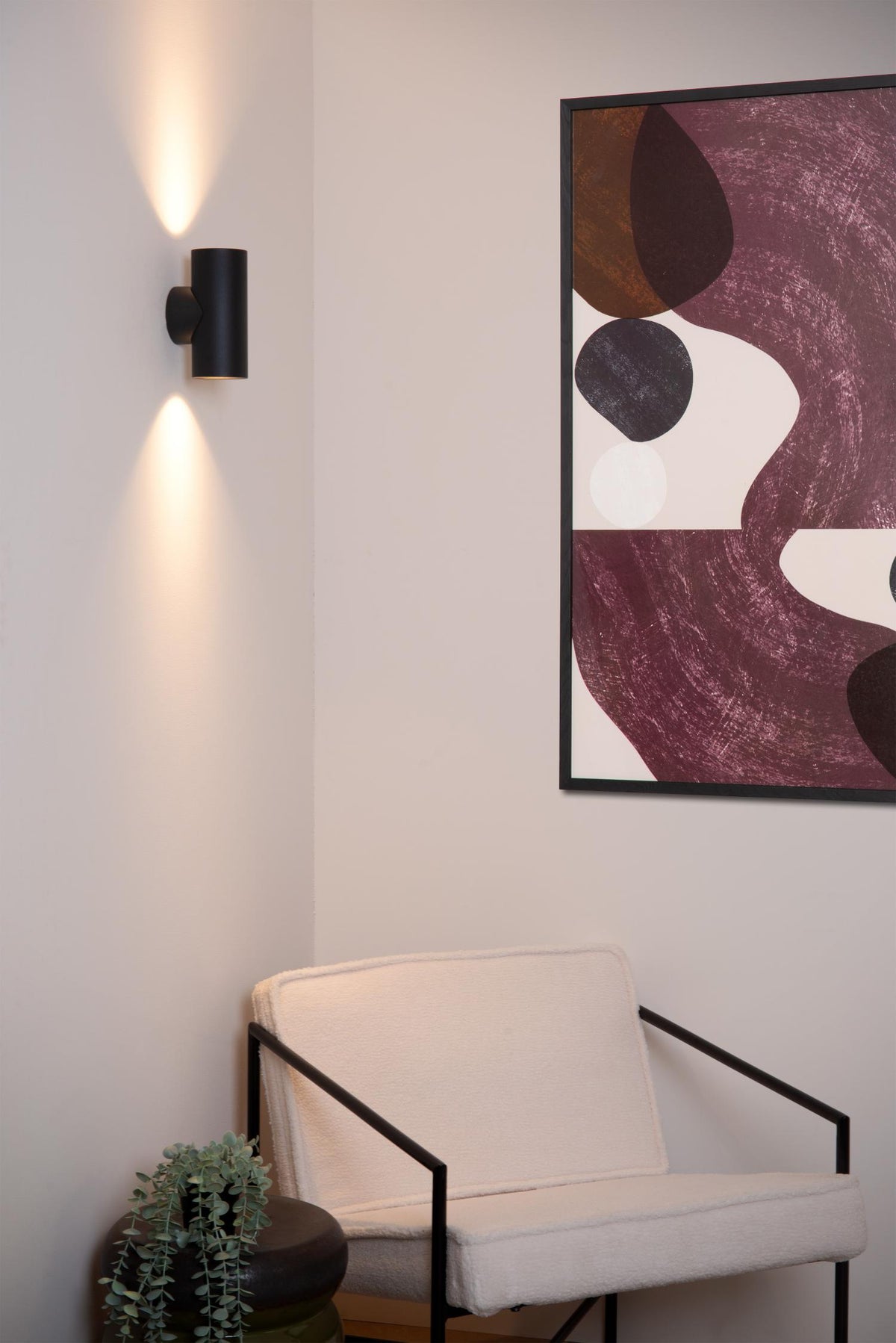 Lucide wandspot BONDI - 2xGU10 - Zwart