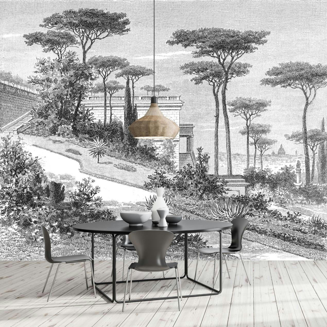 - Papier peint panoramique gravure Rome 390x270cm