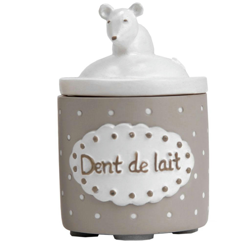 SOURIS - Boîte à dents de lait beige