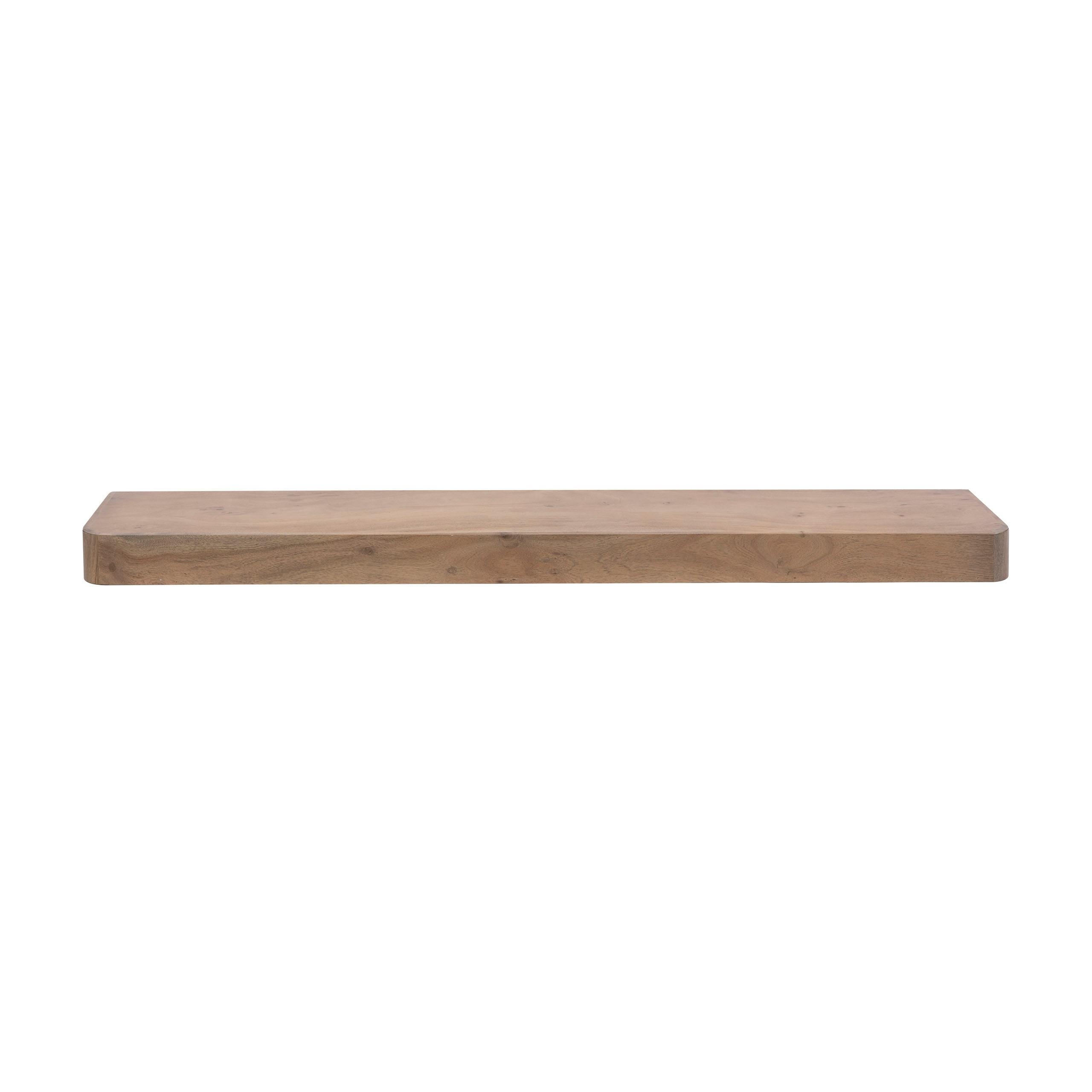 Etagère murale bois foncé plateau épais 150 cm NAKO