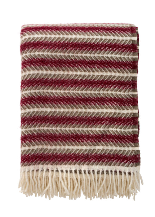 Klippan 100% wollen deken - Oscr -multi burgundi - 130x200cm