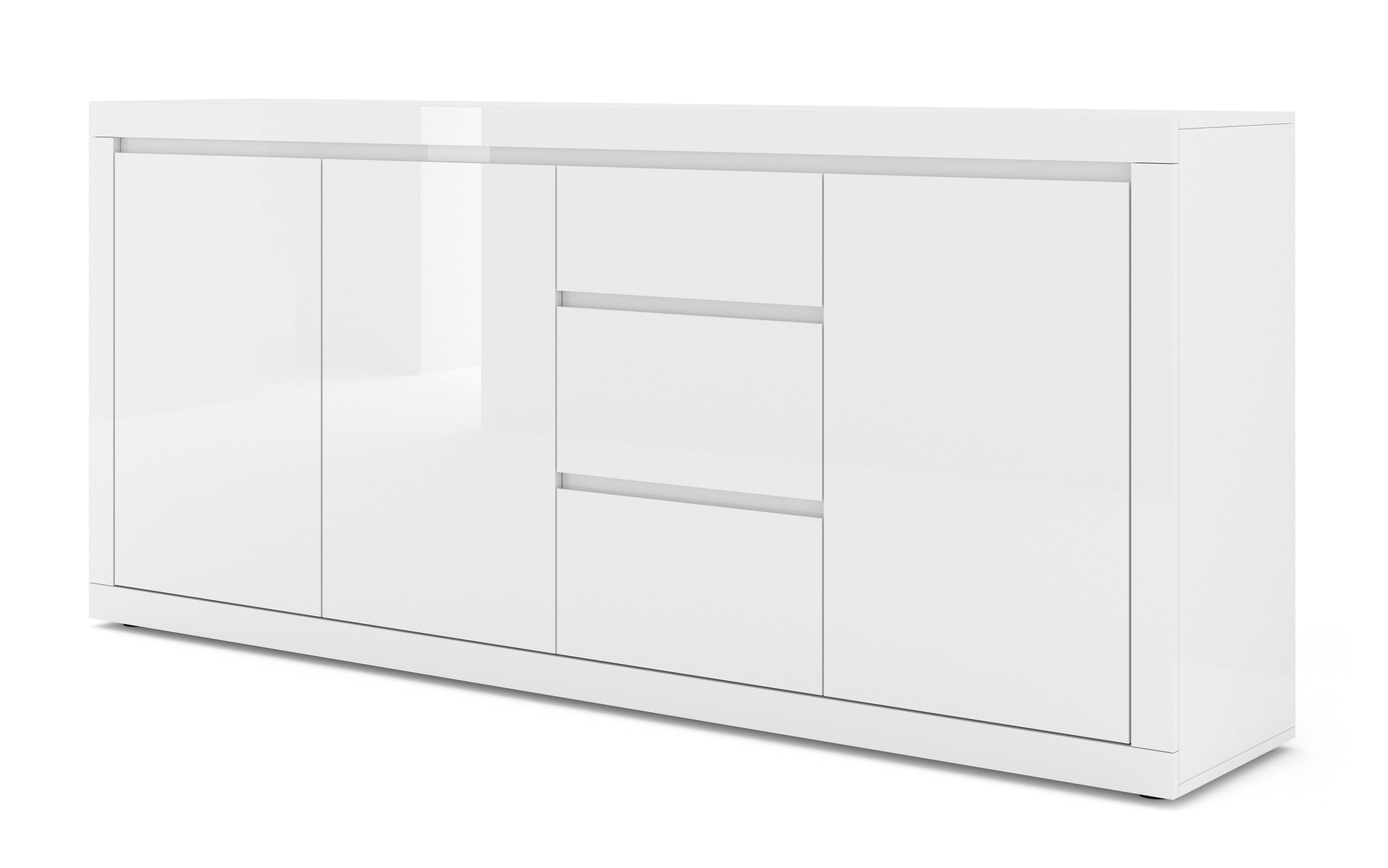 Komoda BELLO BIANCO IV biały mat / połysk