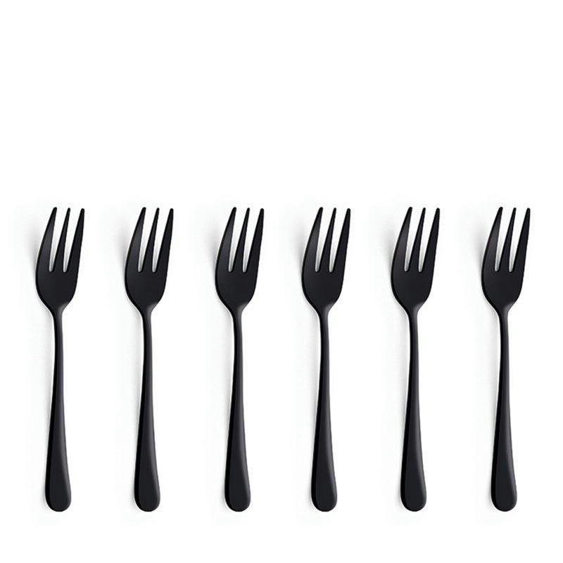 AUSTIN - Service à gâteaux 6 pièces noires