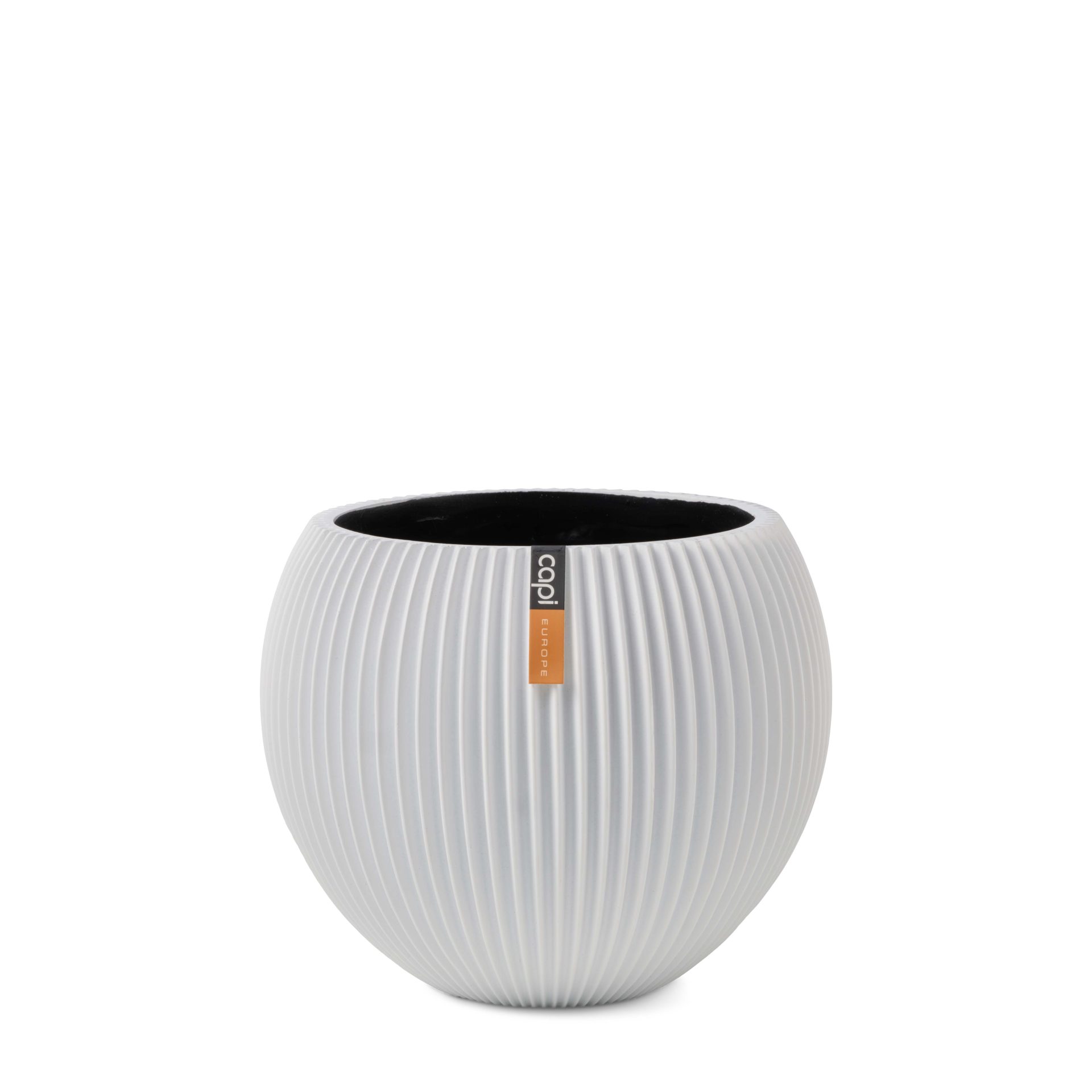 Capi Europe - Vaas bol Groove - 12x10 - Wit
