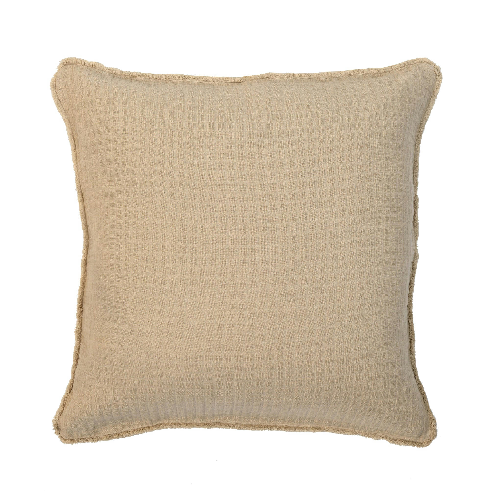 MINORQUE - Housse de coussin gaze de coton mastic 65X65 CM