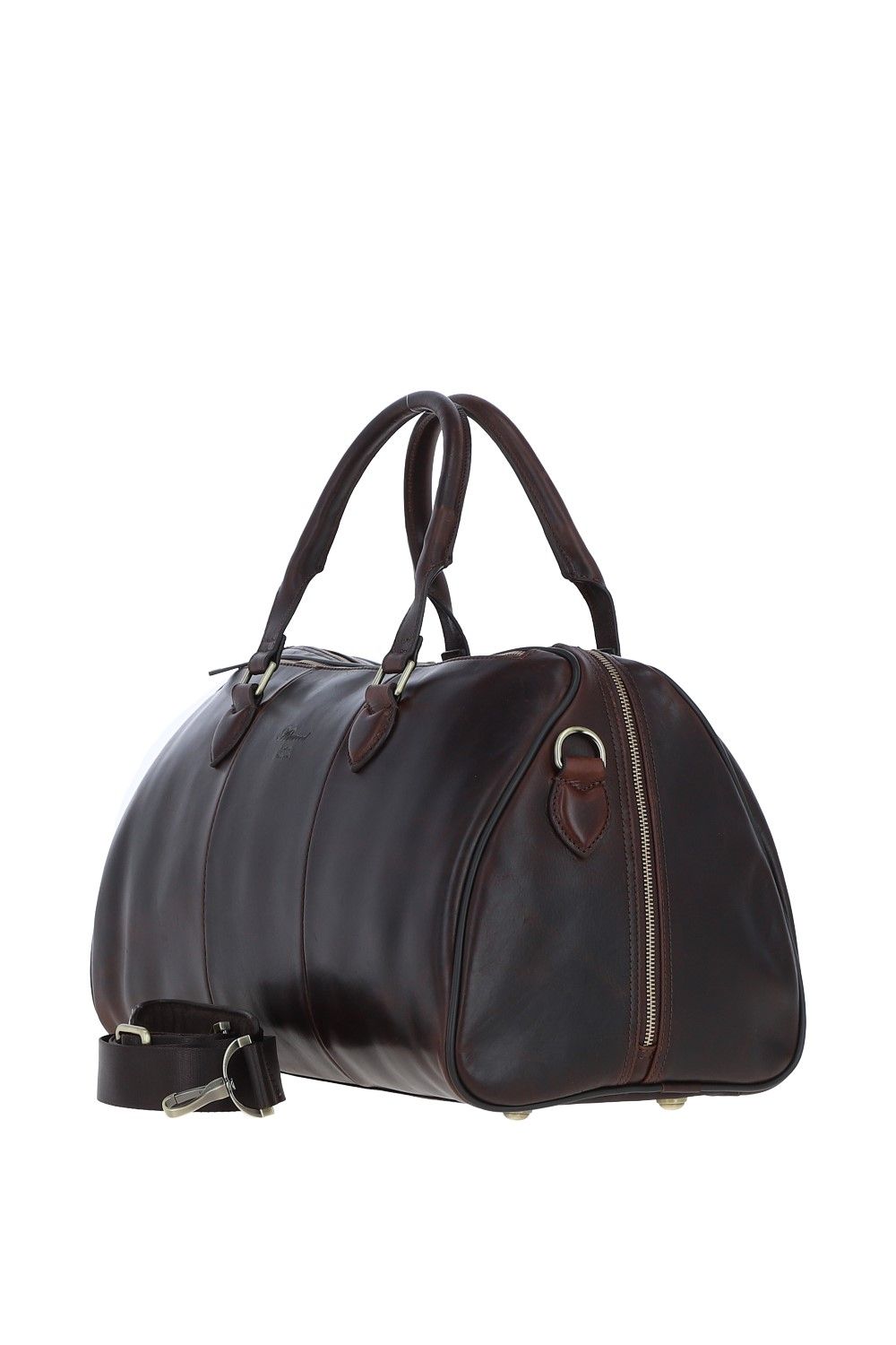 Ashwood Leather Real Leather Duffle Bag with Detachable Strap