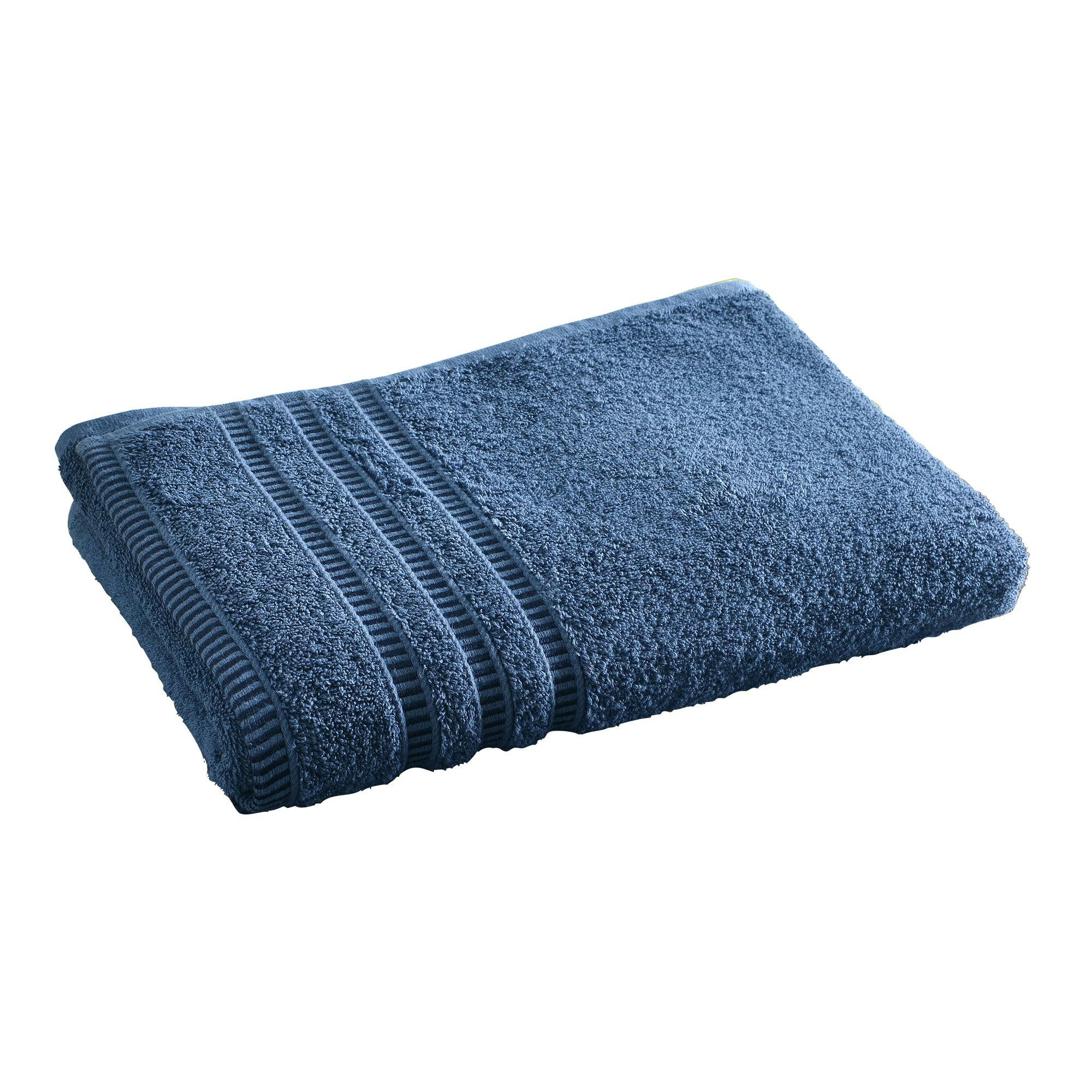 BANDESECHELLE - Serviette de toilette 50x90 bleu marine en coton 470 g/m²